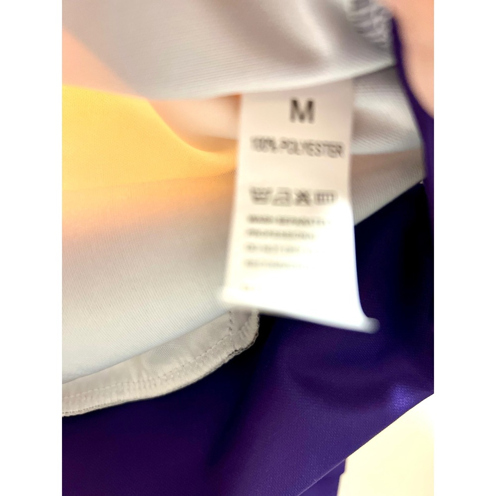Mardi Gras‎ Hoodie Mens Medium Purple Green Gold Striped Fleur De Lis Pullover - Picture 8 of 8